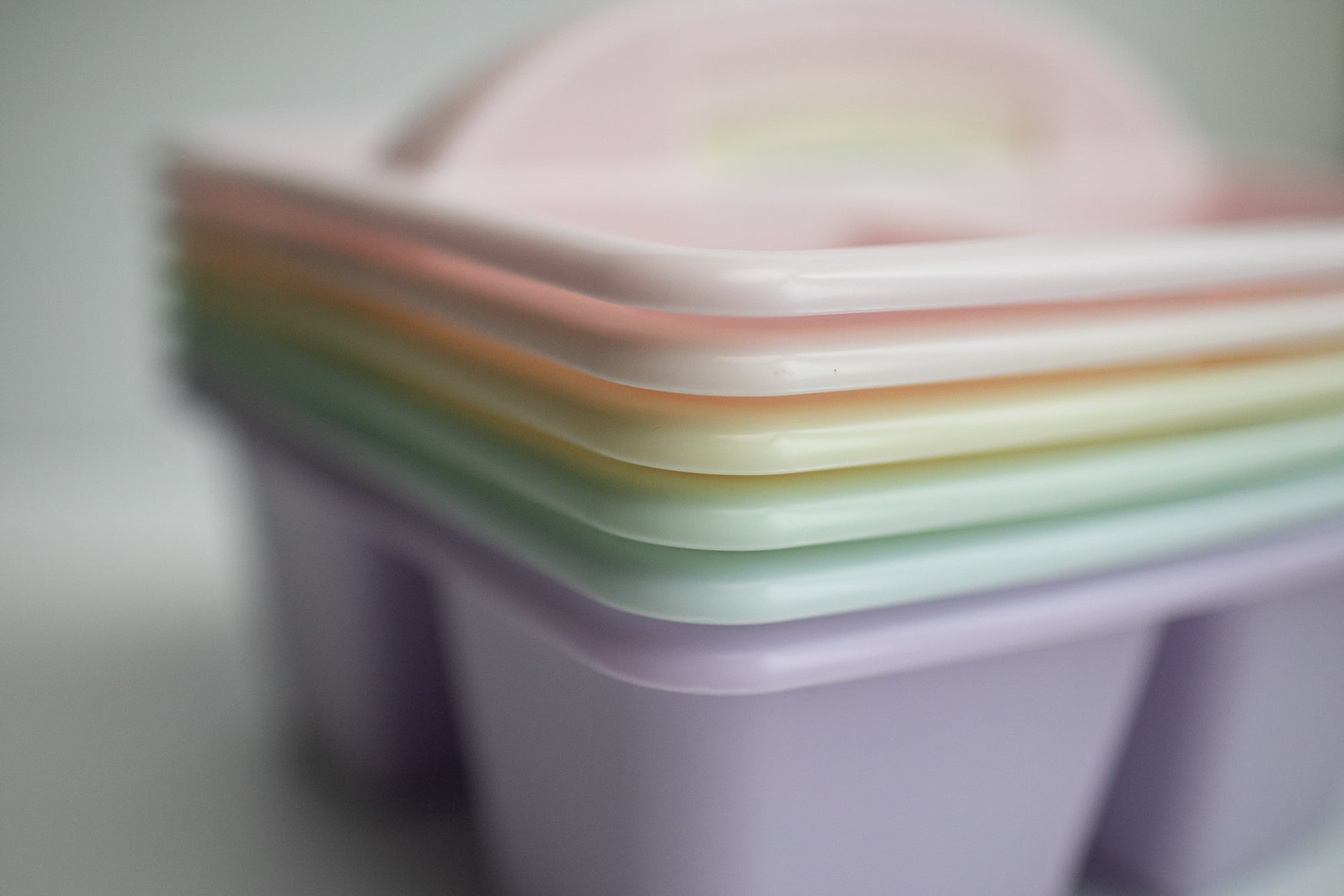 Pastel Classroom Caddies Set of 6 | Plastic Organizer for Teacher Storage