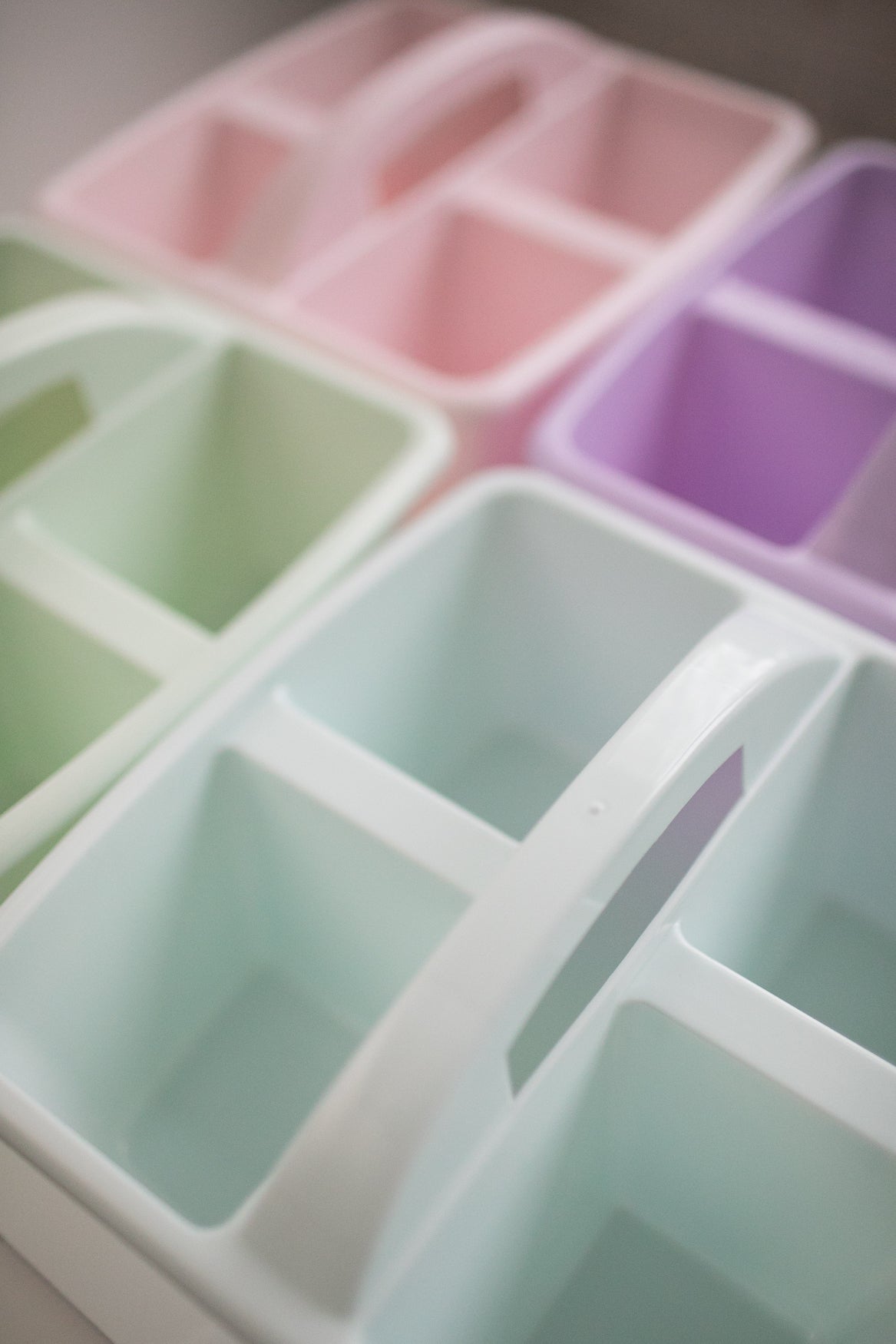 Pastel Classroom Caddies Set of 6 | Plastic Organizer for Teacher Storage