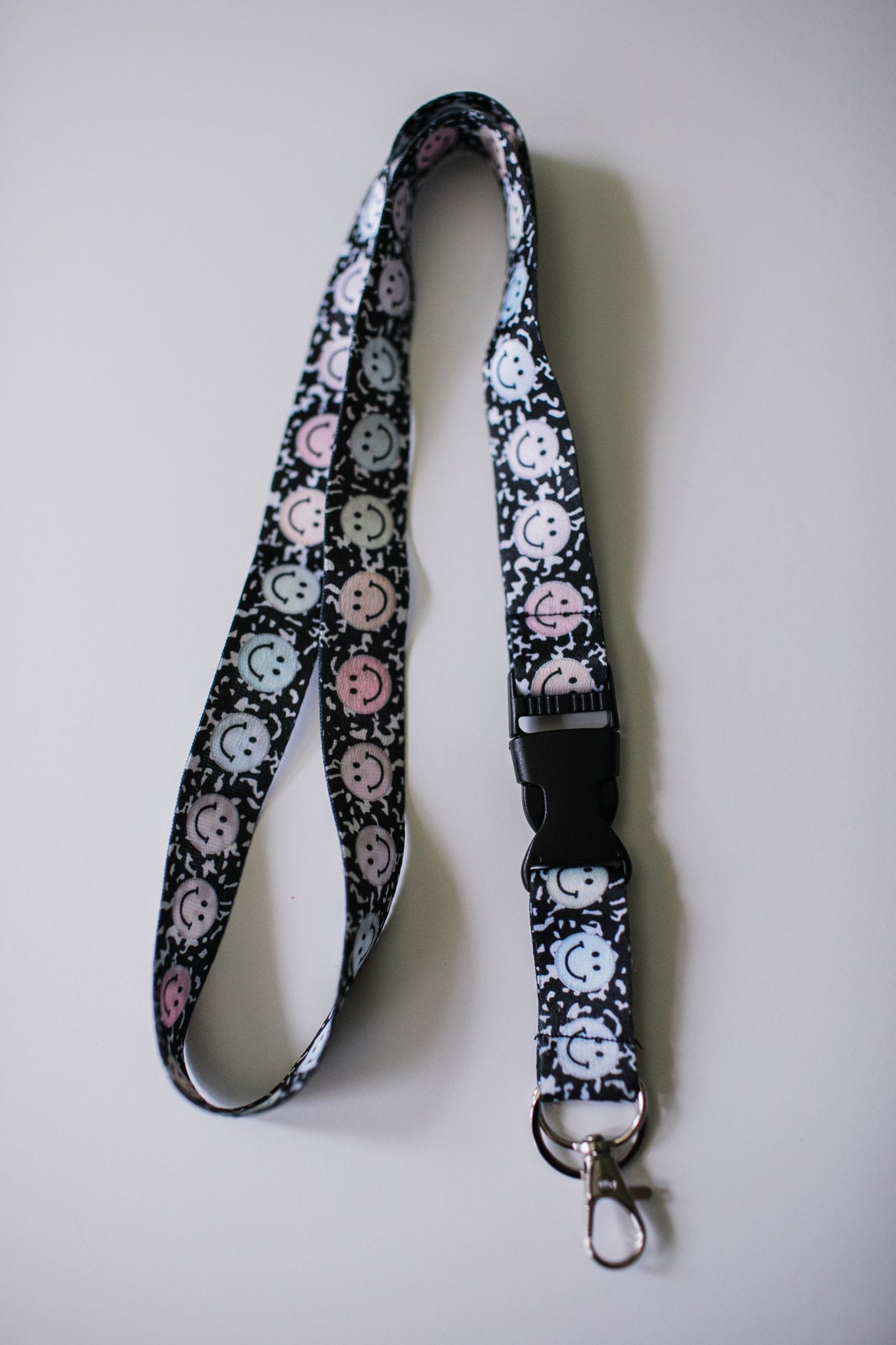Pastel Smiley Face Classroom Lanyard | Teacher Accessories