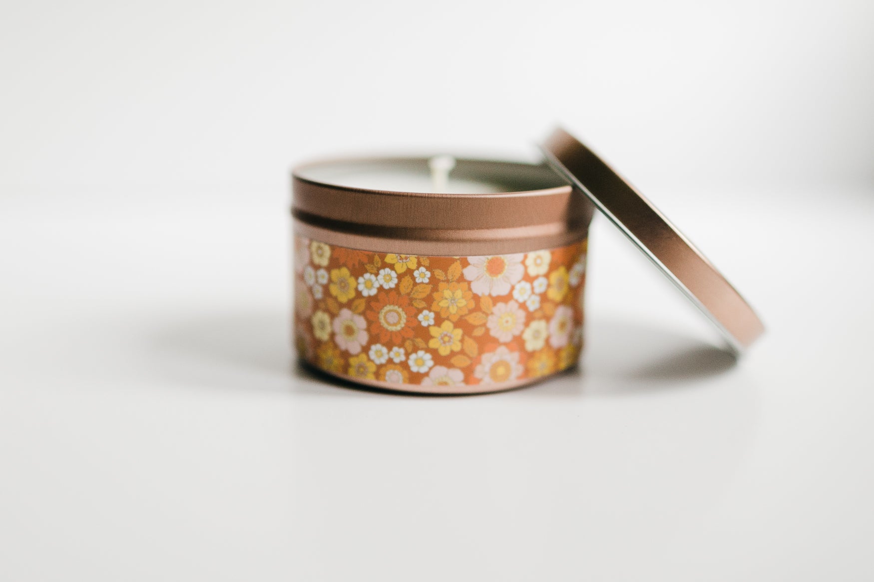 Pumpkin Spice Candle | 6oz Rose Gold Candle Tin  | StyleHouse Design Studio