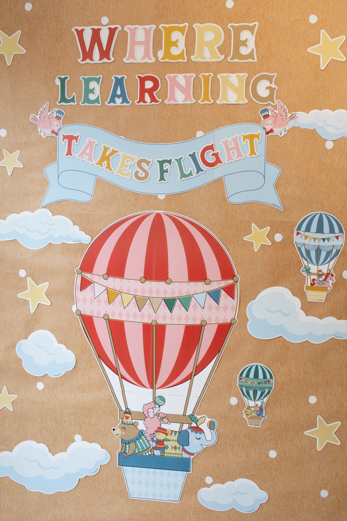 Learning Takes Flight Hot Air Balloon Door Decor Set | Storybook Circus