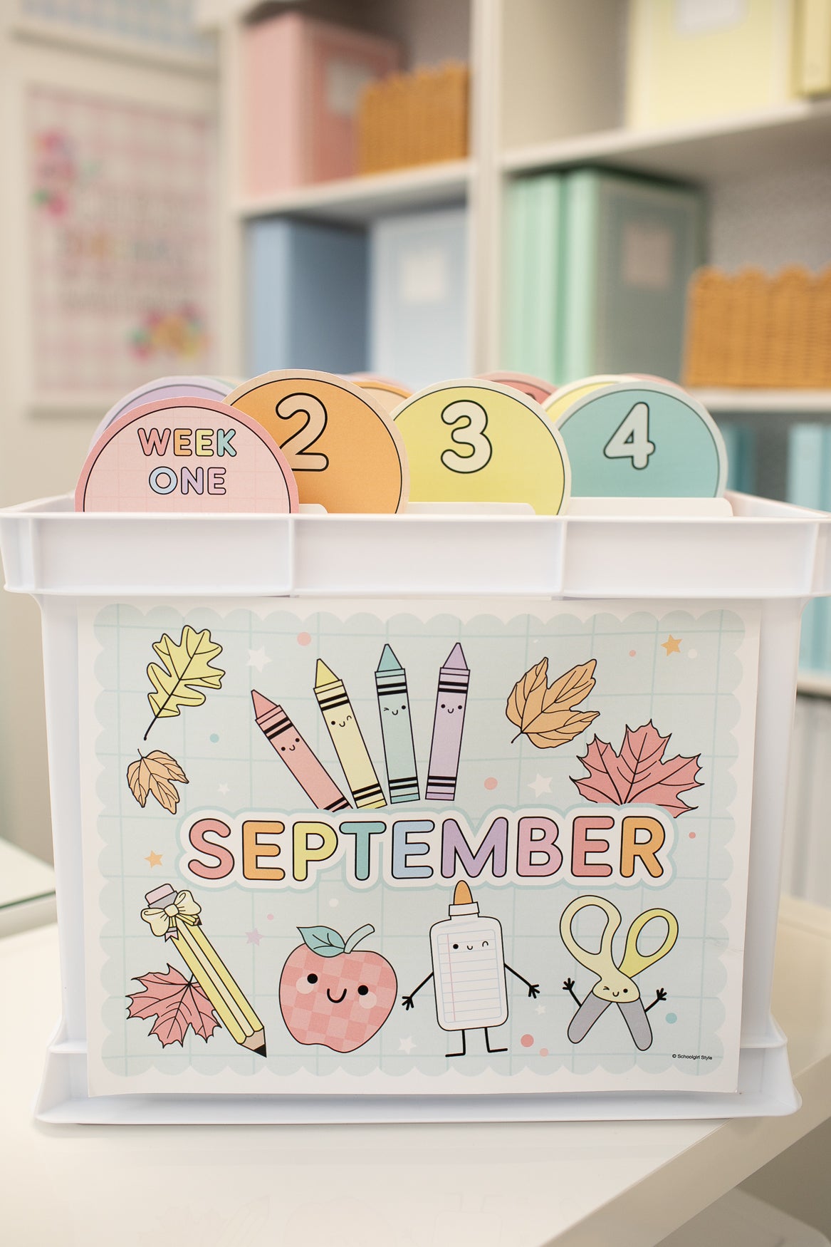 September Bin Organization Labels