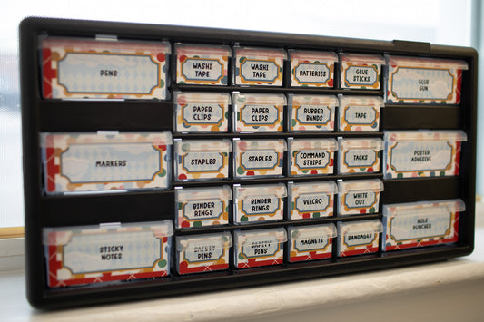 Printable Vintage Editable Teacher Toolbox Labels | Storybook Circus