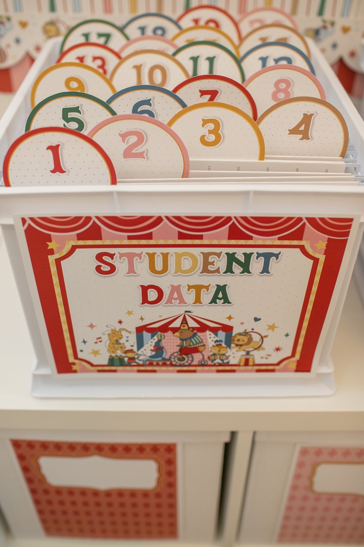 Printable Vintage Student Data Folder Labels | Storybook Circus