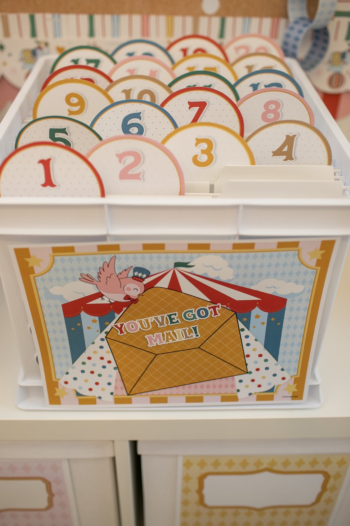 Printable Vintage Editable Student Mailbox File System | Storybook Circus