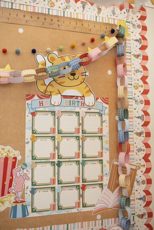 Vintage Circus Birthday Chart | Storybook Circus