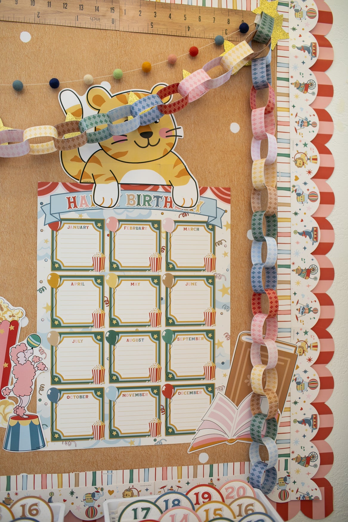 Vintage Circus Birthday Chart | Storybook Circus