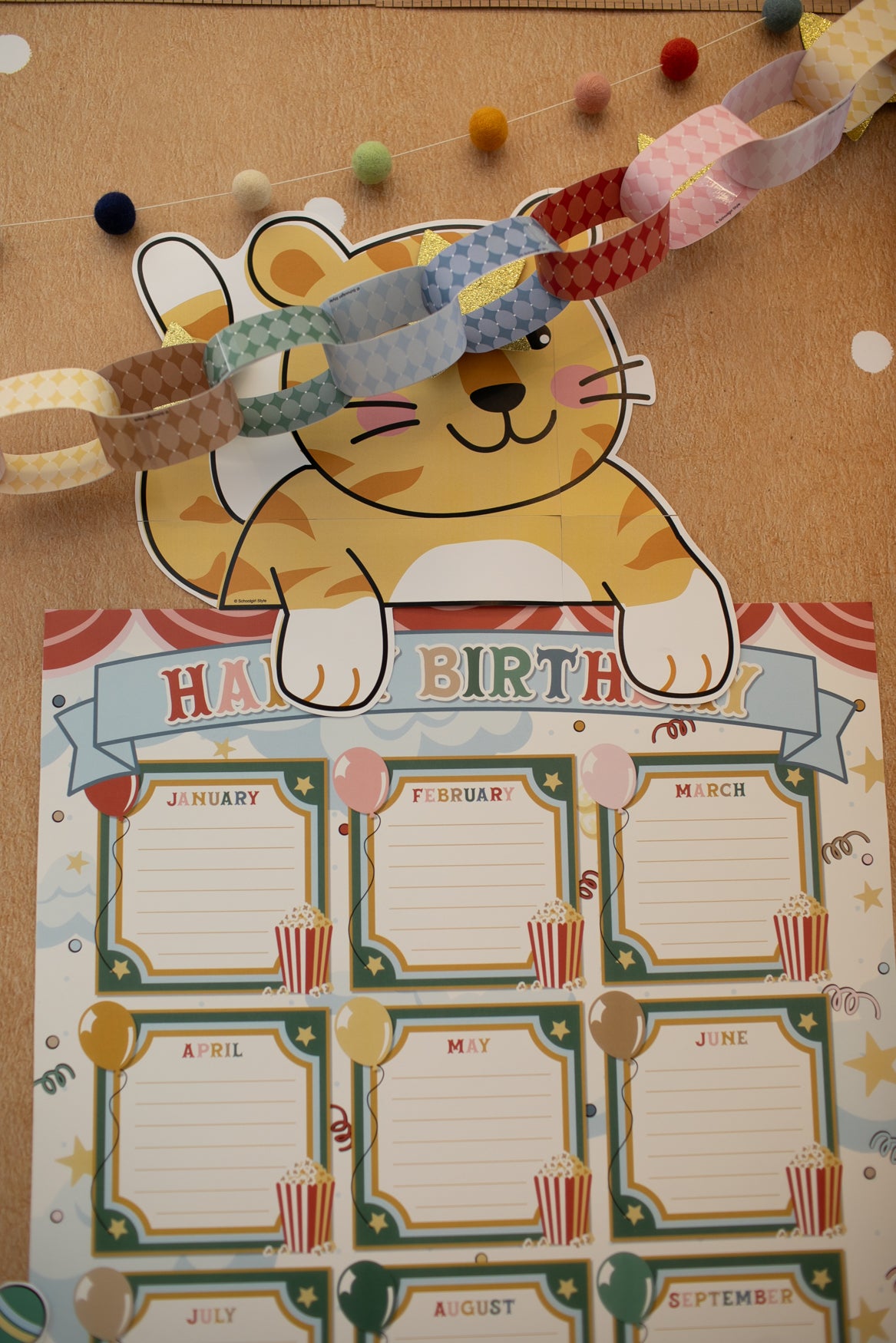 Vintage Circus Birthday Chart | Storybook Circus