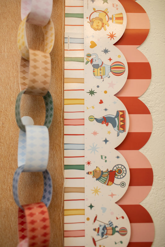 Ringmaster Ribbons Vintage Bulletin Board Border | Storybook Circus