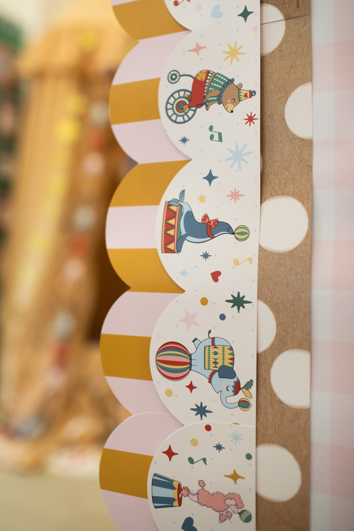 Carousel Sunset Striped Bulletin Board Border | Storybook Circus