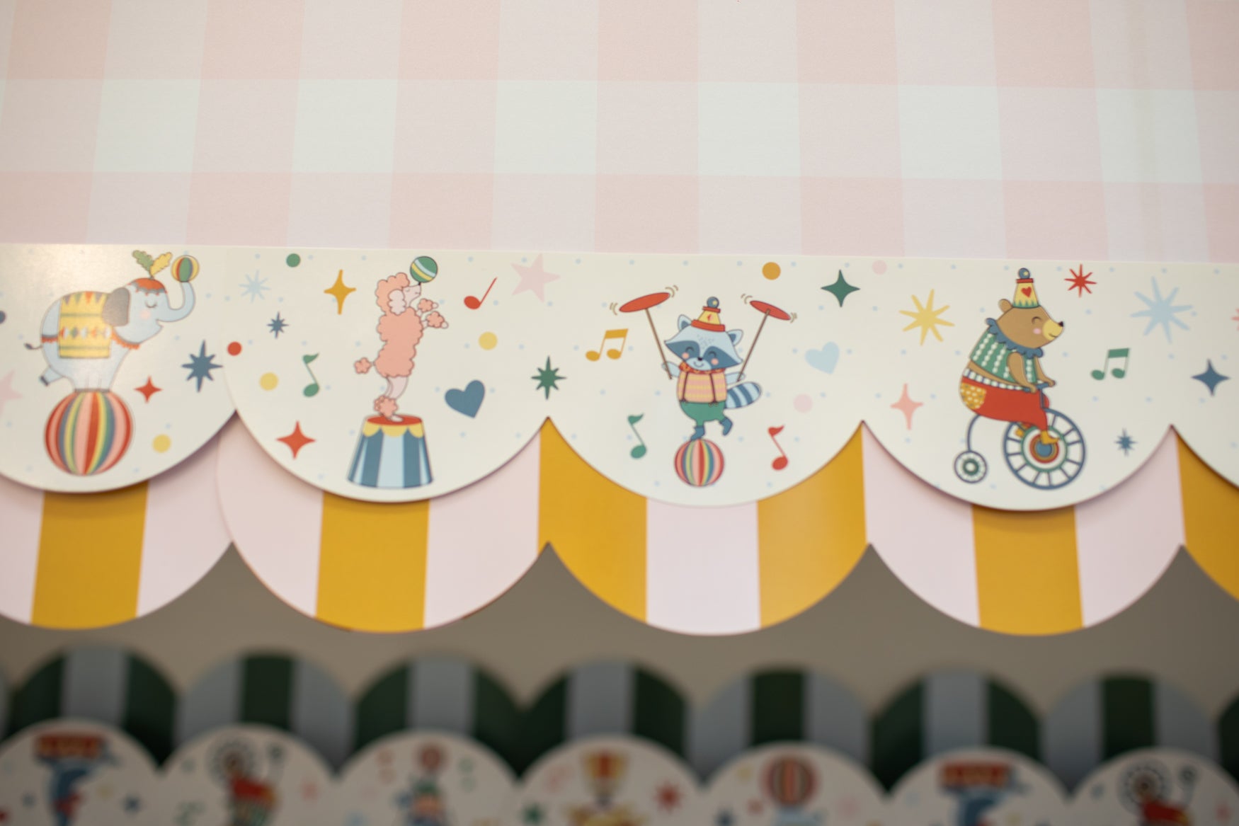 Carousel Sunset Striped Bulletin Board Border | Storybook Circus