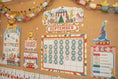 Load image into Gallery viewer, Vintage Circus Calendar Bulletin Board Set | Storybook Circus
