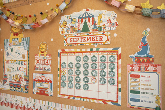 Vintage Circus Calendar Bulletin Board Set | Storybook Circus