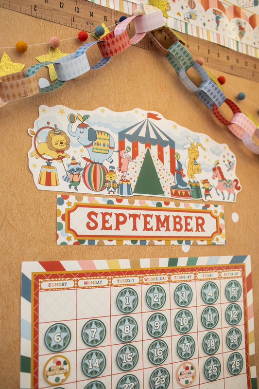 Vintage Circus Calendar Topper | Storybook Circus