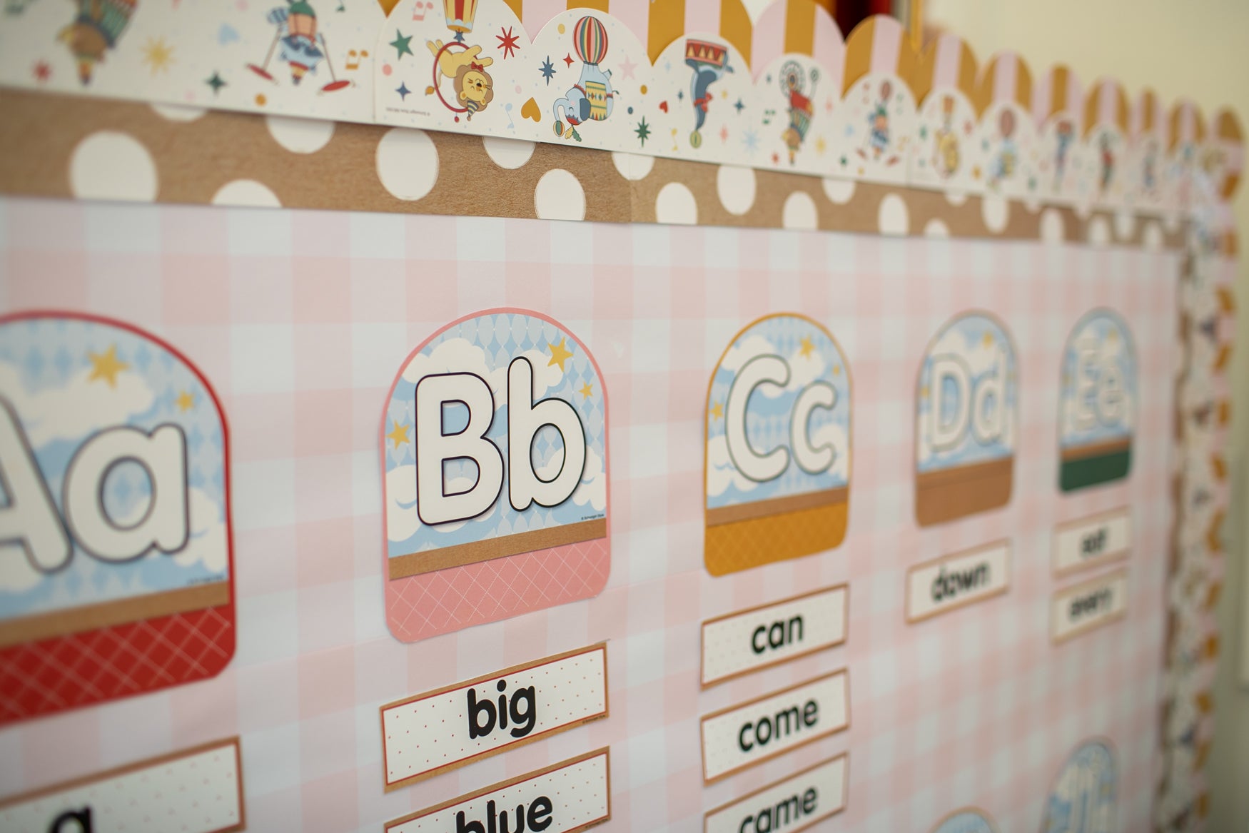 Printable Vintage Word Wall Bulletin Board Set | Storybook Circus