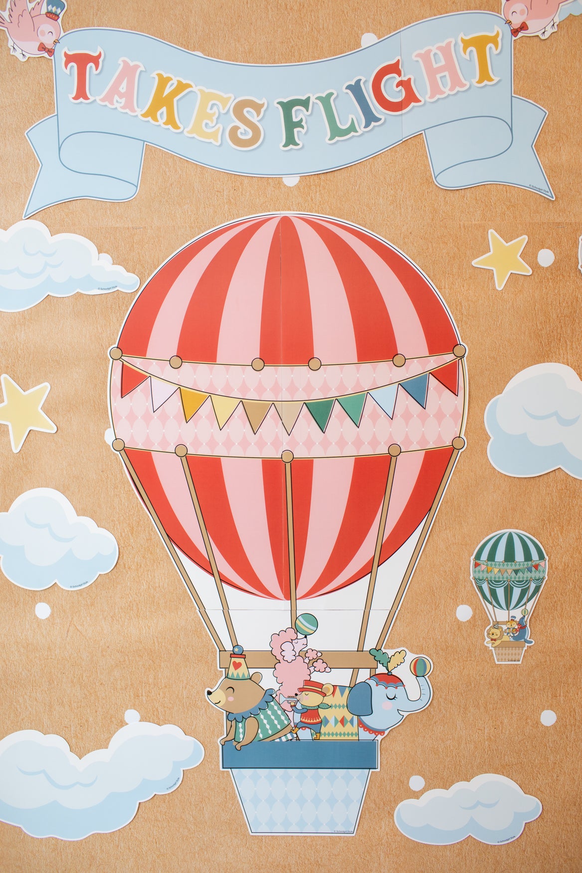 Learning Takes Flight Hot Air Balloon Door Decor Set | Storybook Circus