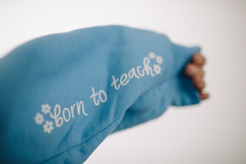 Blue 'TEACHER' Sweatshirt | Born to Teach | Affirmation Sweatshirt