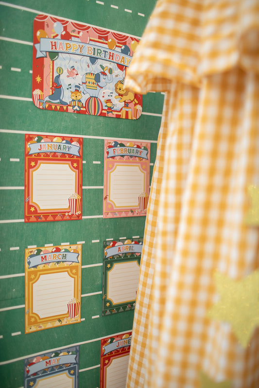 Printable Vintage Editable Birthday Bulletin Board Set | Storybook Circus