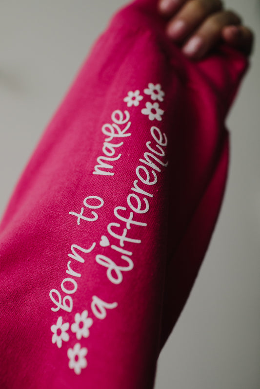 Pink Affirmation 'TEACHER' Sweatshirt | Born to Make A Difference