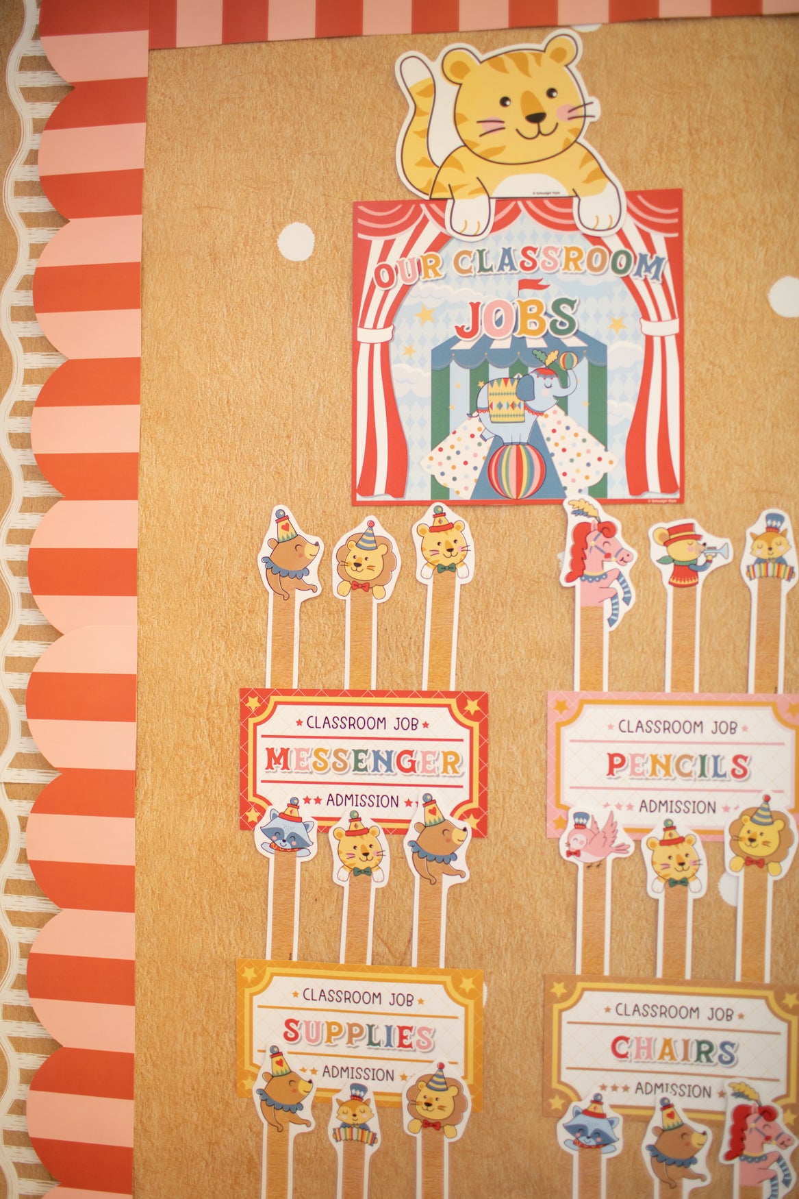 Printable Vintage Editable Classroom Jobs Bulletin Board Set | Storybook Circus