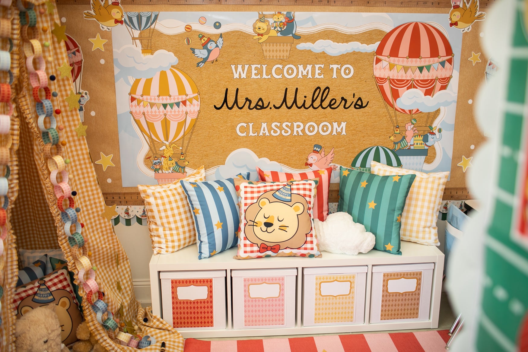 Personalized Circus Vinyl Classroom Banner | Storybook Circus