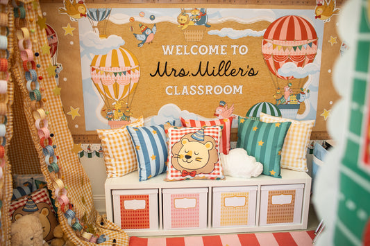 Personalized Circus Vinyl Classroom Banner | Storybook Circus