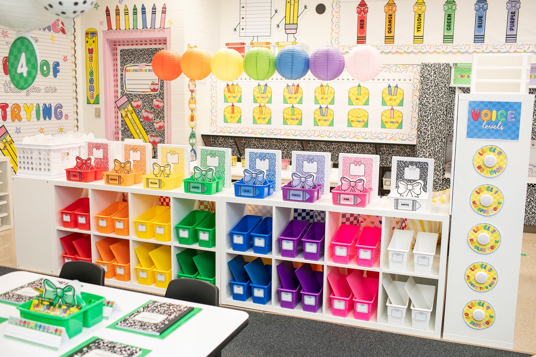 Printable Bright Rainbow Voice Level Set | School Days