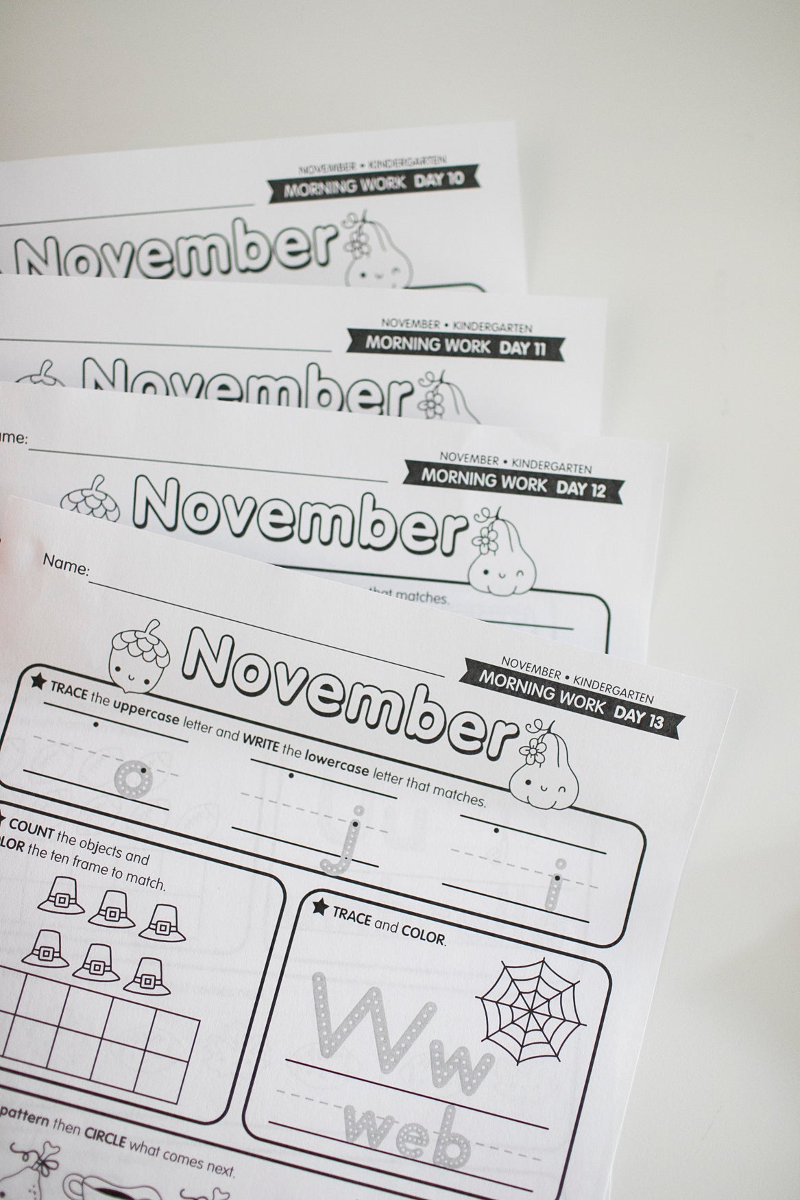 Kindergarten November Thematic Unit Bundle
