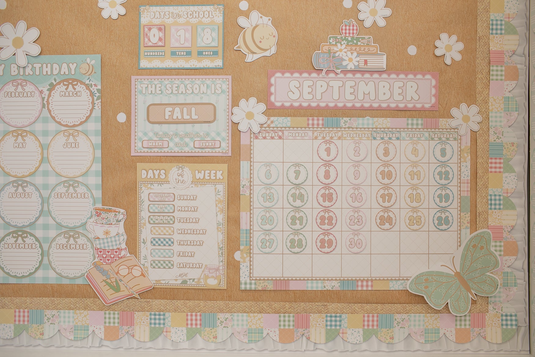 Calming Calendar Bulletin Board Set  | Miss Honey's Cottage Classroom
