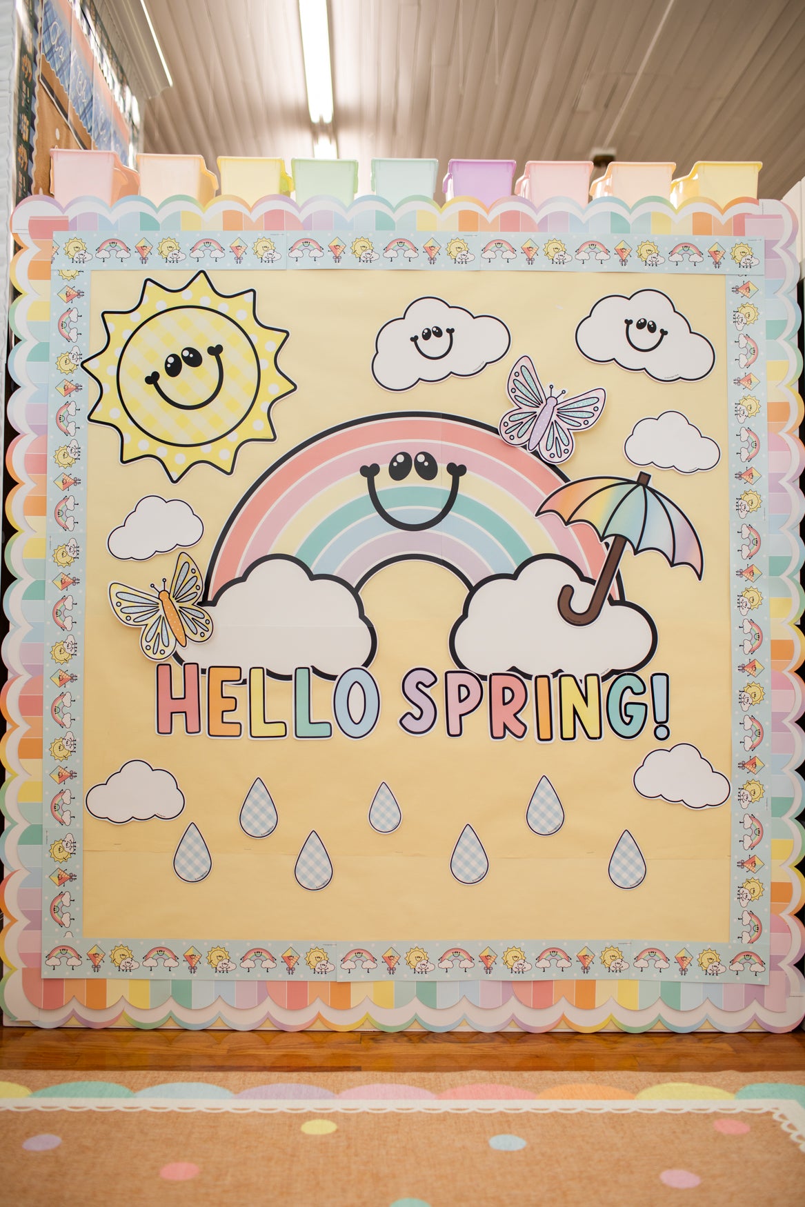 Hello Spring Bulletin Board Set | A Year In Pastel