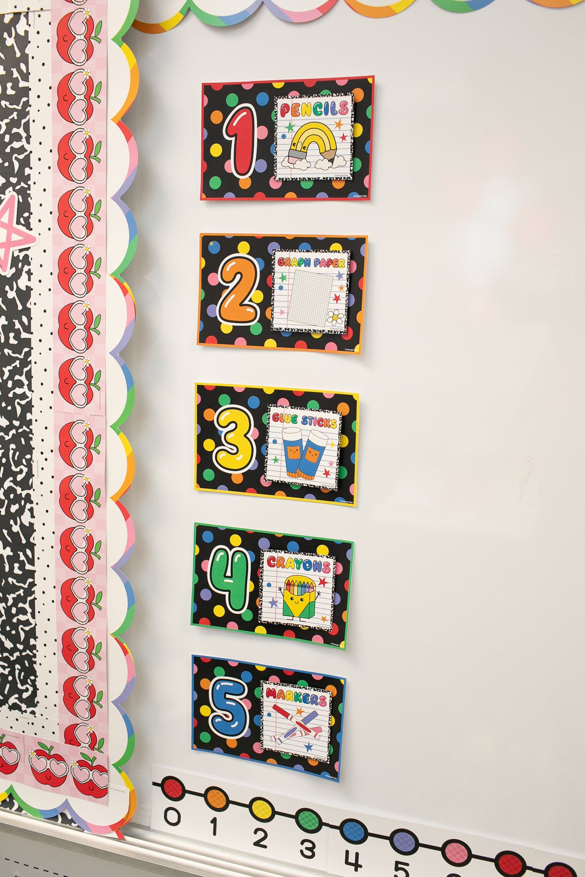 Printable Bright Rainbow Visual Supplies | School Days