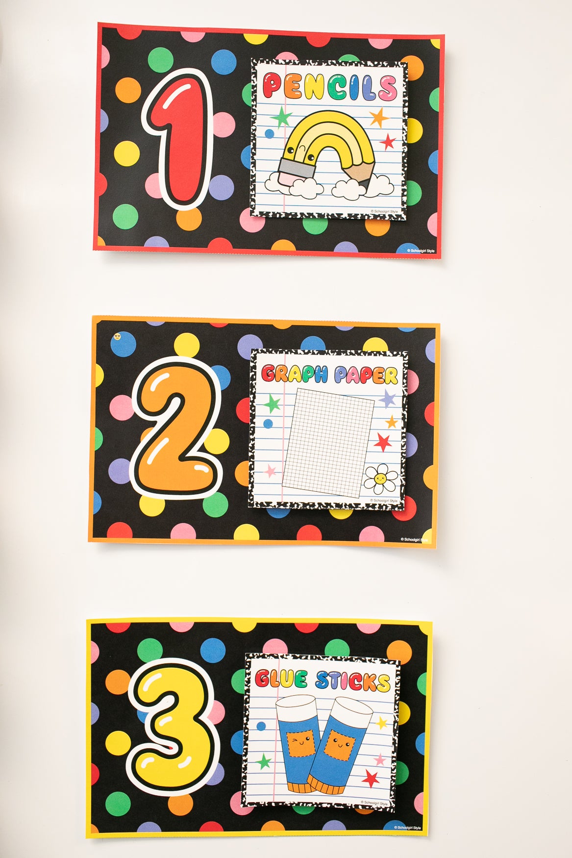 Printable Bright Rainbow Visual Supplies | School Days