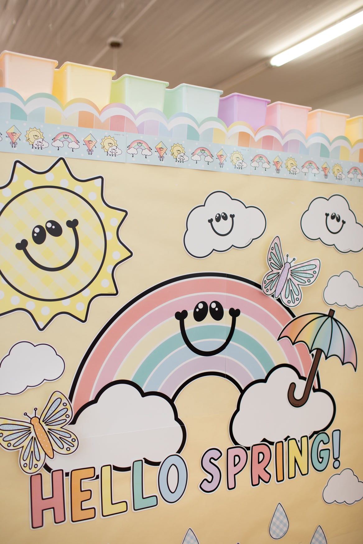 Hello Spring Bulletin Board Set | A Year In Pastel