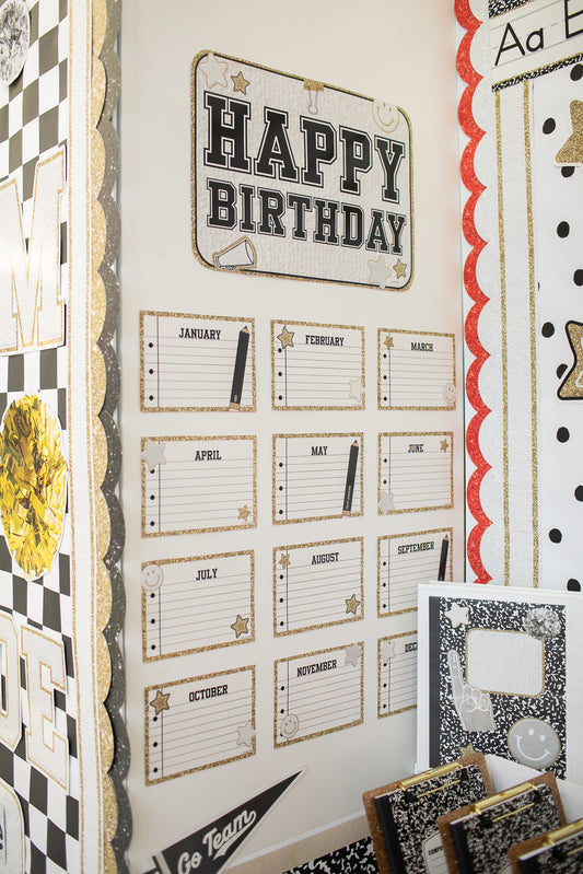 School Spirit Birthday Bulletin Board Set