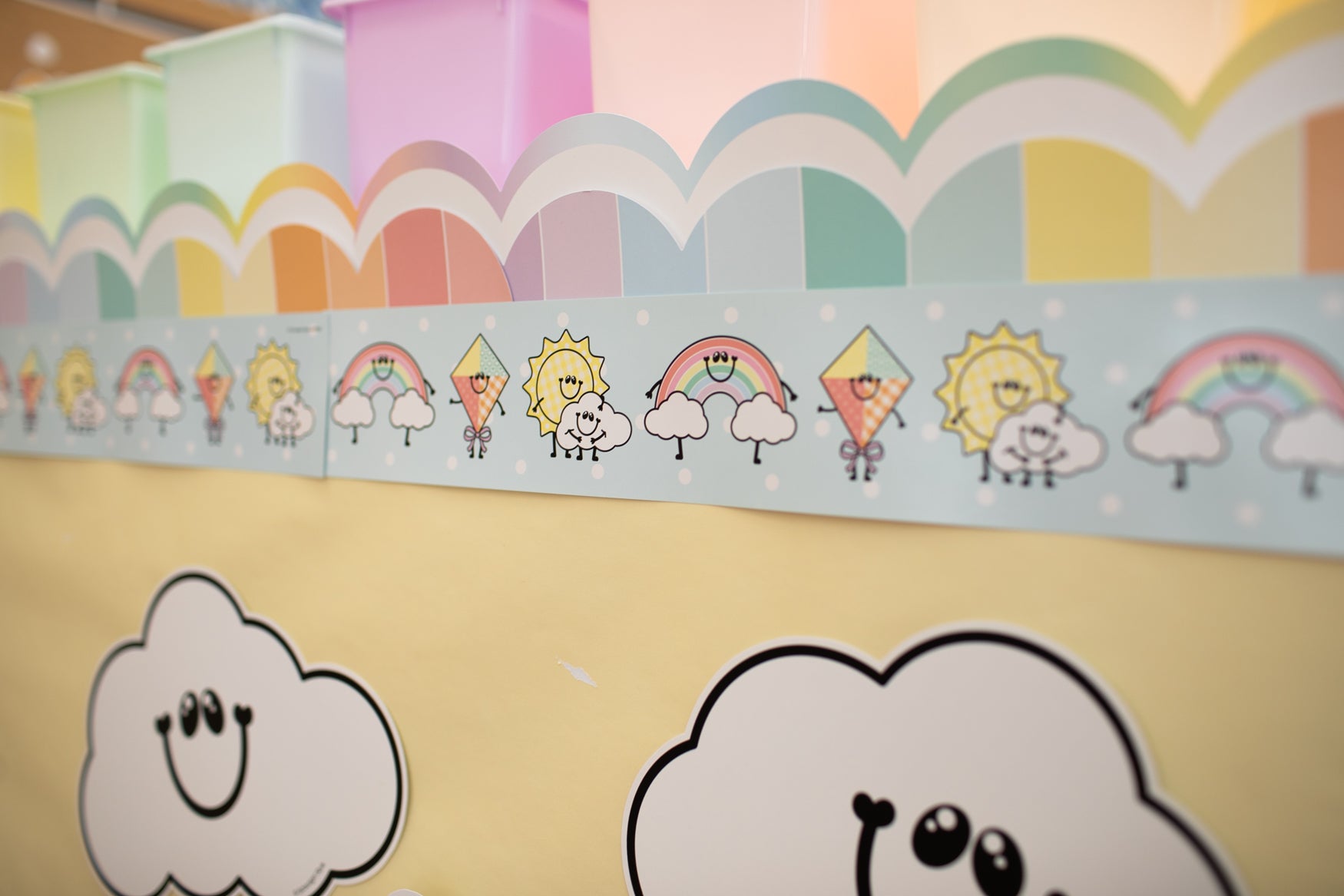 Rainbow Playdate Bulletin Board Border | A Year In Pastel