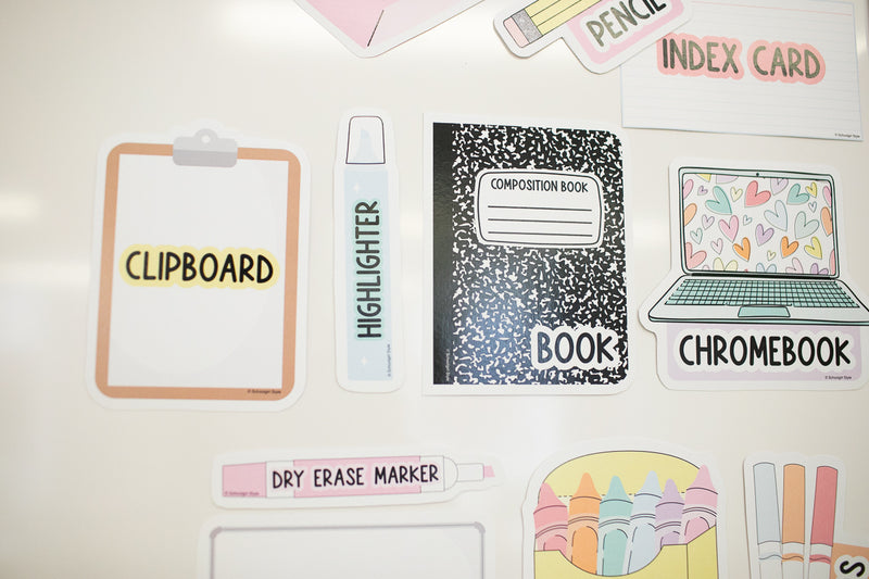 Visual Supplies Classroom Labels | Saved By The Pastel