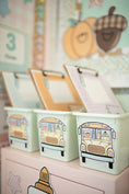 Load image into Gallery viewer, Pastel Classroom Book Bins Set of 12 | Plastic Library Storage Organizer for Teachers
