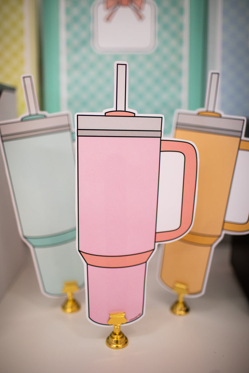 Saved By The Pastel Travel Cups Cutouts UPRINT