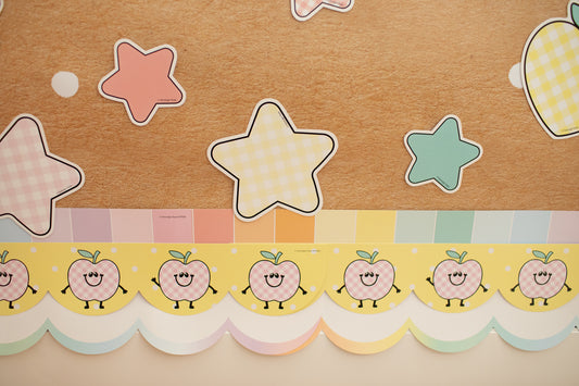 Apple Patch Cuties Bulletin Board Border | A Year In Pastel