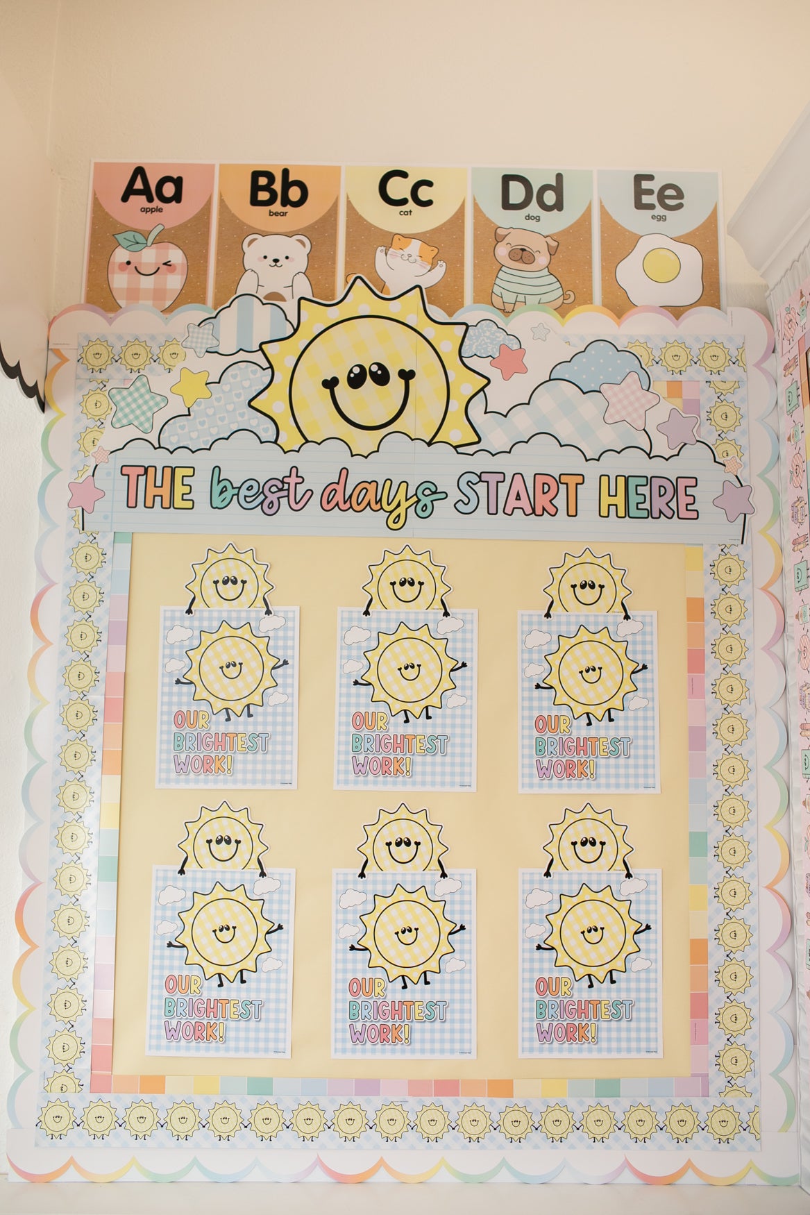 The Best Day Starts Here Sun Door Topper | A Year In Pastel