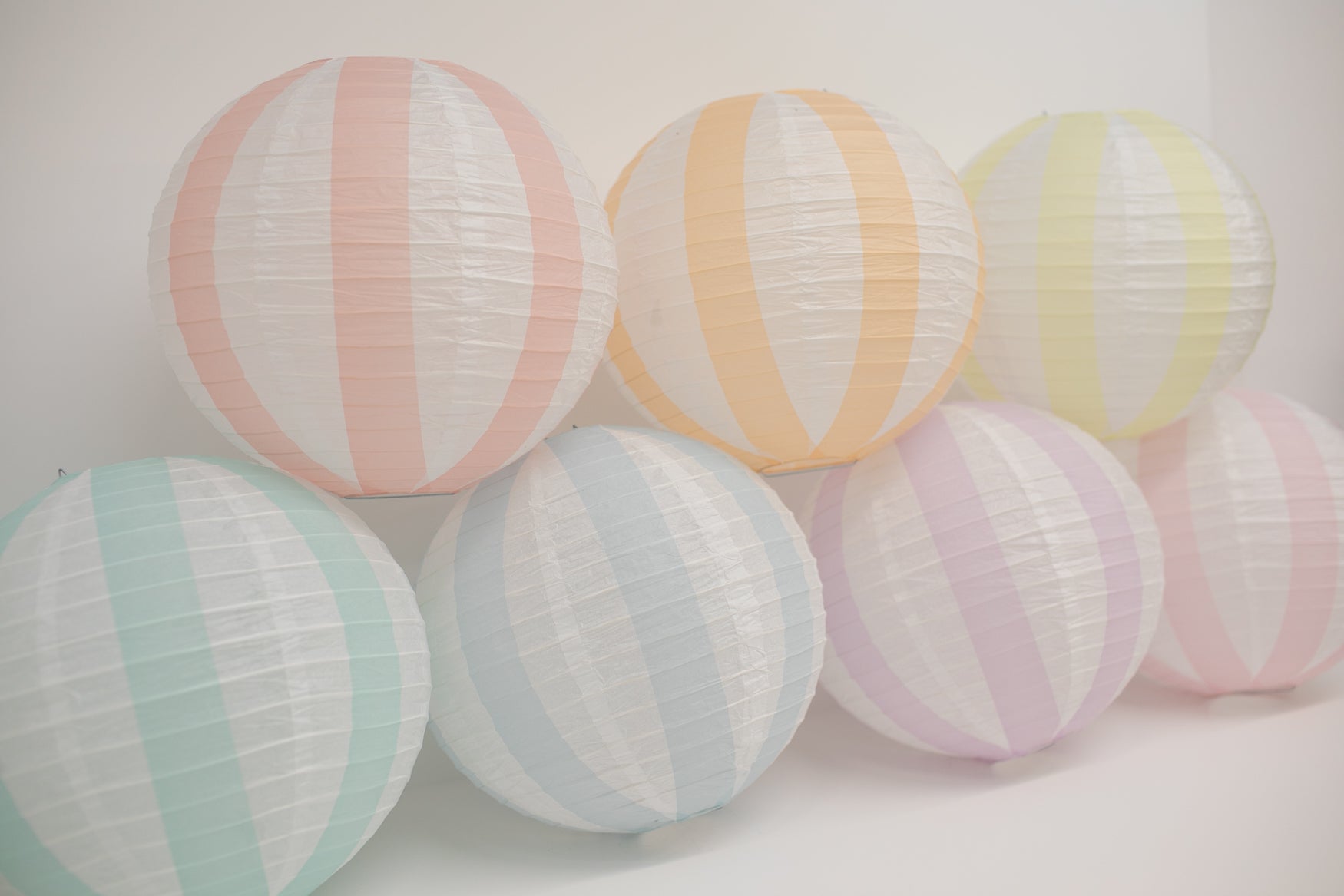 Striped Pastel Lantern 7 Pack | A Year In Pastel