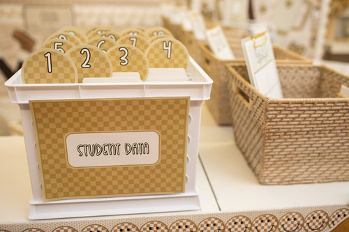 The Cozy Collection Printable student data folder labels