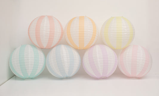 Striped Pastel Lantern 7 Pack | A Year In Pastel