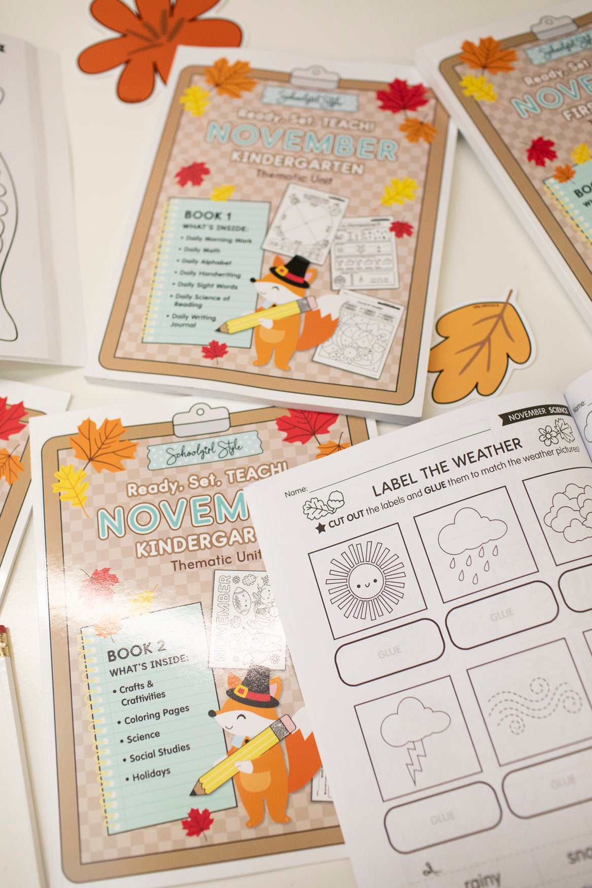  Kindergarten November Thematic Unit Bundle