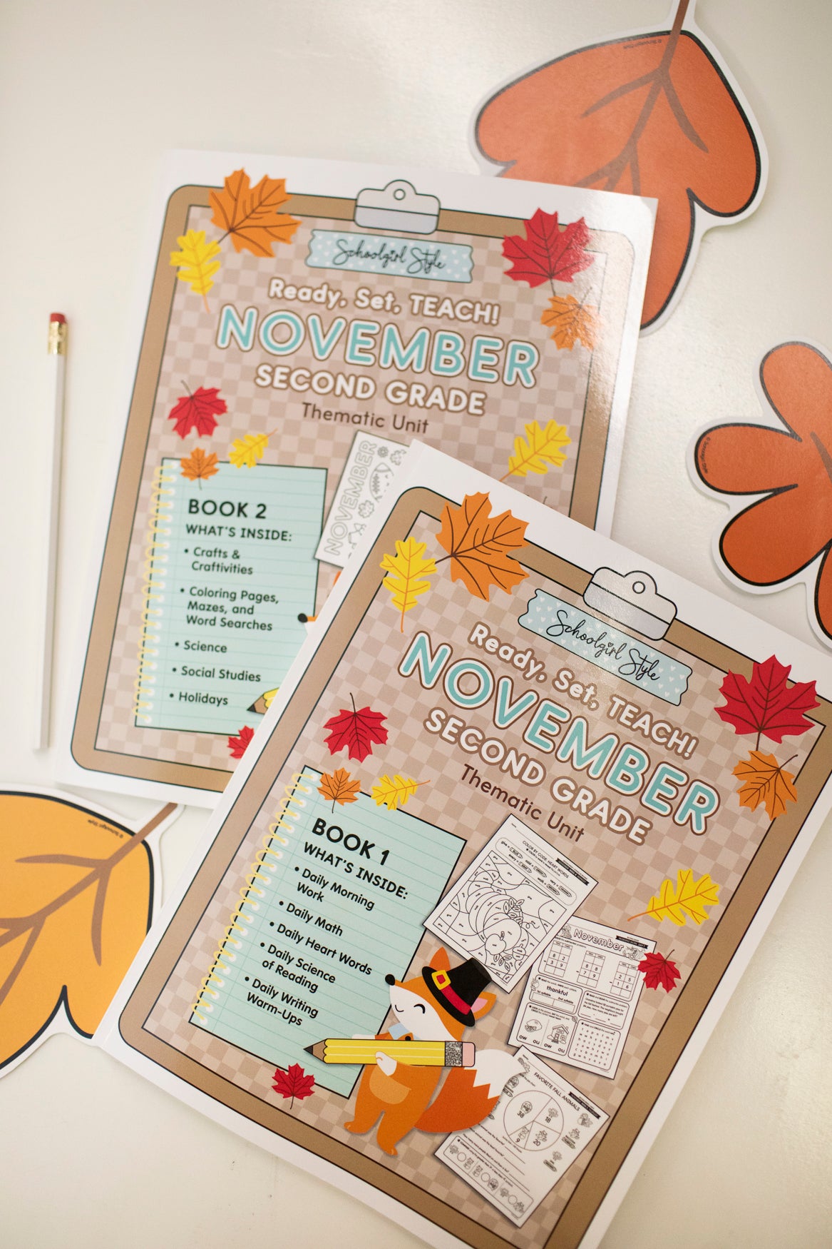 Second Grade November Thematic Unit Bundle