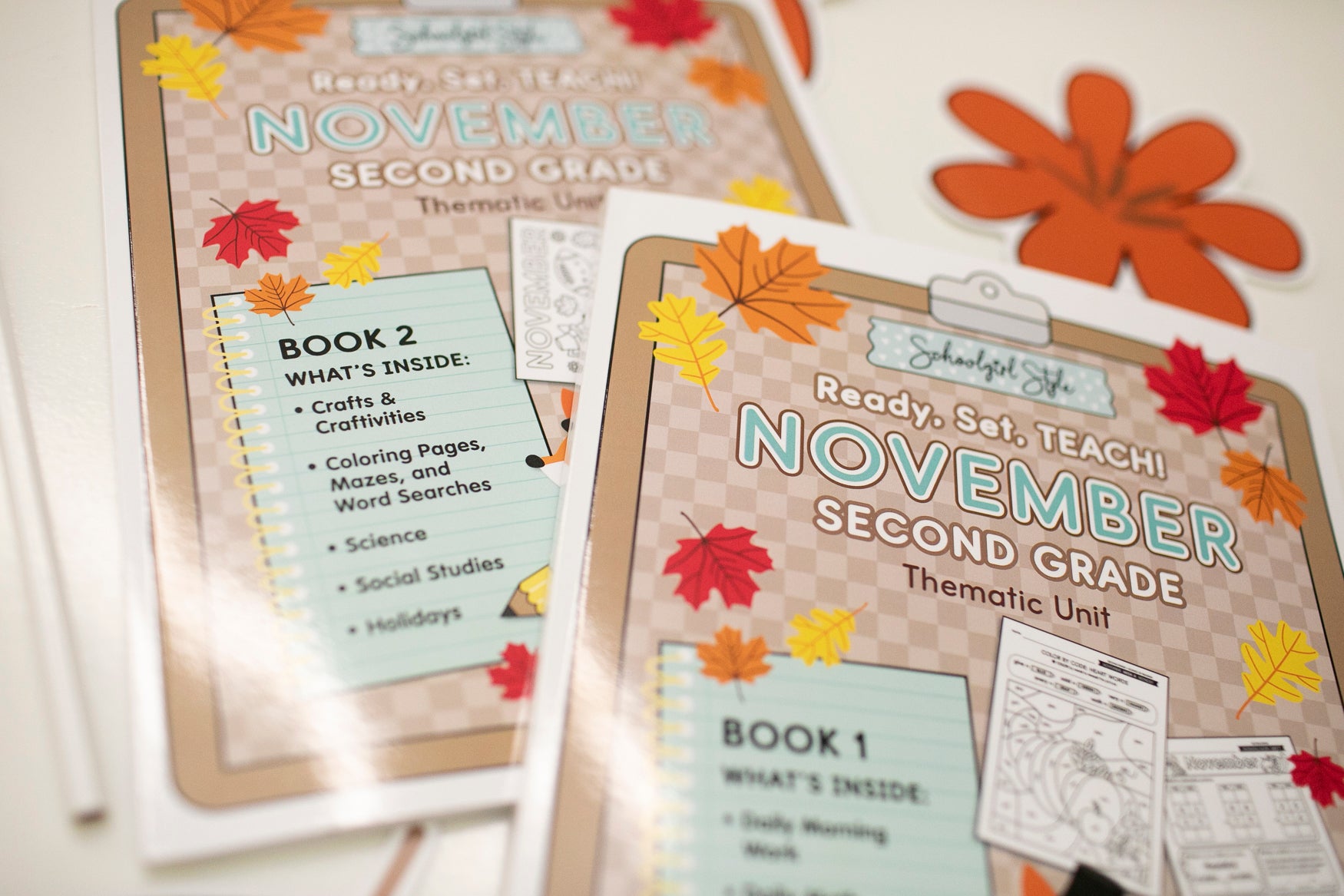 Second Grade November Thematic Unit Bundle