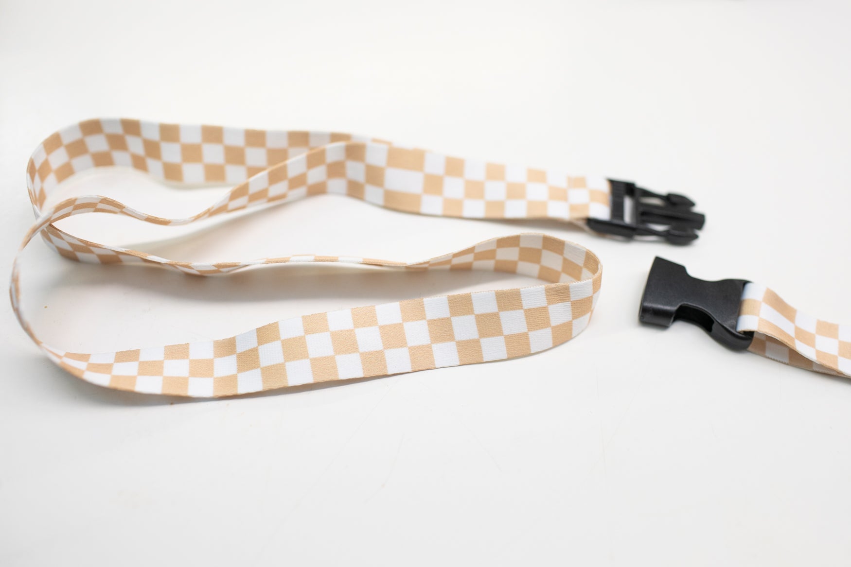 Neutral Checkerboard Teacher Lanyard | Teacher Accessories