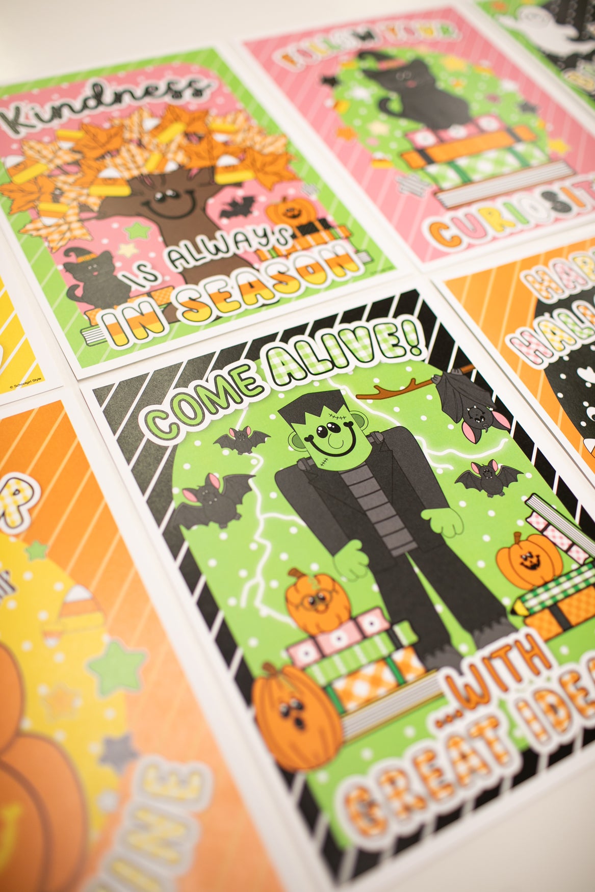 Printable Halloween Inspirational Posters | 90s Teacher