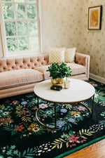 Wildflower Vintage Floral Area Rug | Home Decor | Style House Design Studio