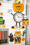 Load image into Gallery viewer, Printable Halloween Pumpkin Clock Decoration | 90s Teacher
